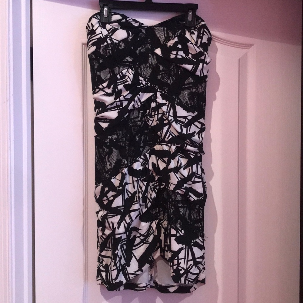 Black and white tight dress